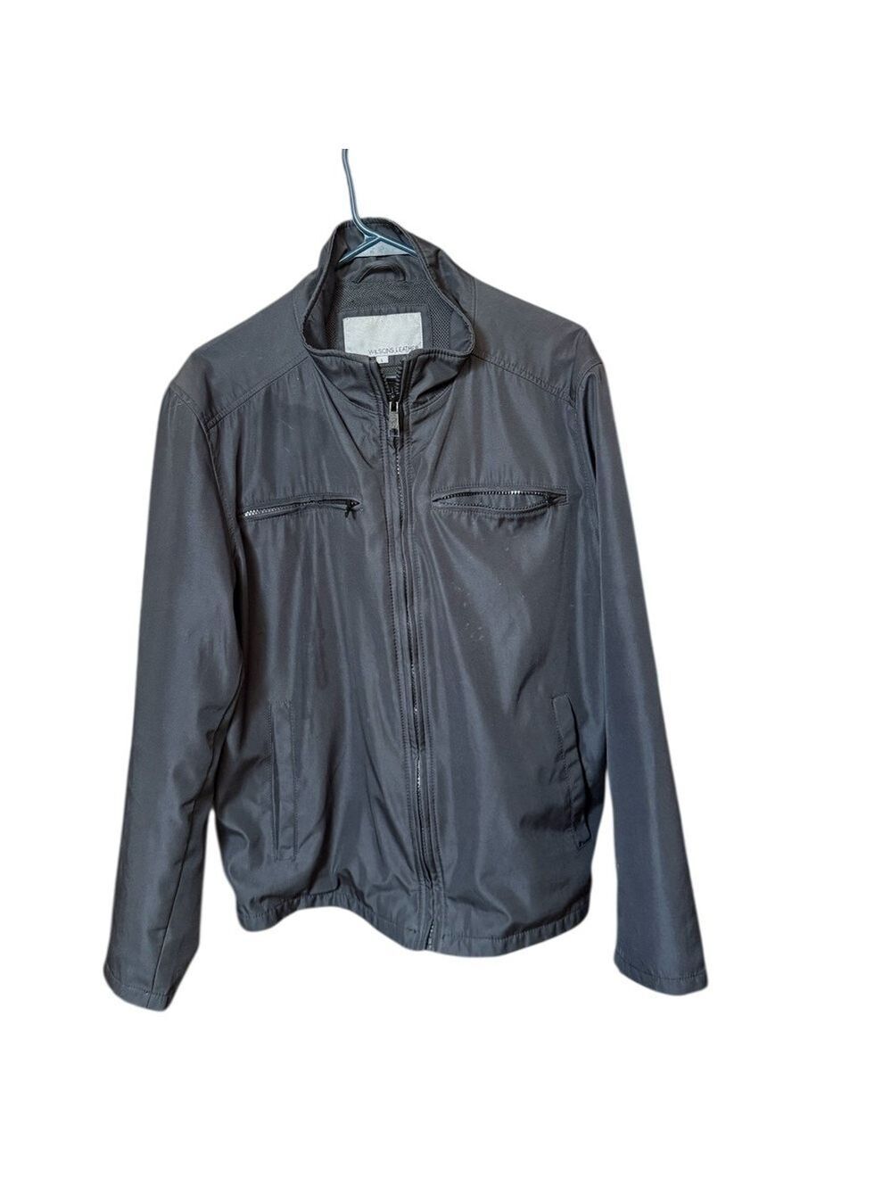 Wilsons Leather Black Zip Jacket Men’s